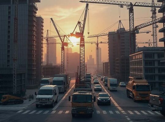 Construction Boom: Order Intake Soars 23% in August, Driven by Mega-Projects
